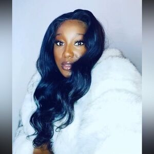 Luxurious white and Fox Fur Women's Coat